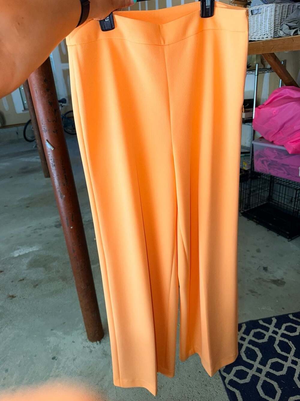 DKNY Wide Leg Pants Size 10 Orange Trousers